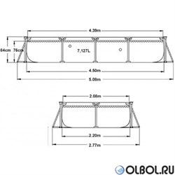 Бассейн Rectangular Frame Intex 28274 +фильтр-насос (450х220х84) - фото 111779