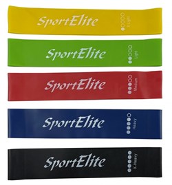 Эспандер петля эластичная SportElite MEDIUM 1732SE (50х5х1.1см) 7 кг - фото 114104