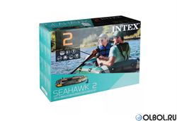 Надувная лодка Intex 68347 2-x местная Seahawk 200 Set +весла и насос - фото 116205