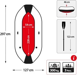 Надувная лодка Mariner 3 Set Intex 68373 + насос и весла - фото 121481