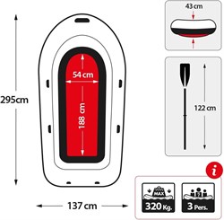 Надувная лодка Intex 68370 Challenger 3 Set + вёсла, руч.насос - фото 121493