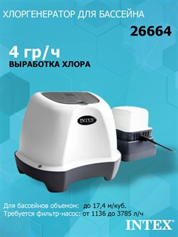 Хлоргенератор Intex 26664  (4 гр/ч) для бассейна - фото 121710