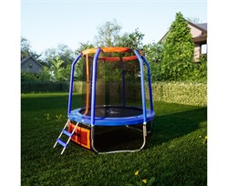 Батут DFC JUMP BASKET 6ft внутр.сетка, лестница (183cм) 6FT-JBSK-B - фото 122528