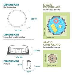 Каркасный бассейн Prism Frame Intex 26726 + фильтр-насос,лестница,тент,подстилка (457х122см) - фото 123996