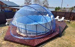 Круглый павильон Pool tent  размер d 360 см / размер бассейна до 2,4 метров - фото 125725