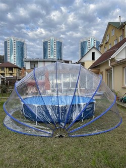 Круглый павильон Pool tent  размер d 360 см / размер бассейна до 2,4 метров - фото 125734