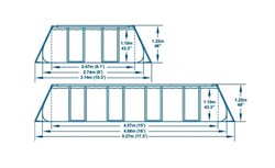 Прямоугольный каркасный бассейн Bestway 56670 + насос, лестница, тент  (488х244х122) - фото 125909