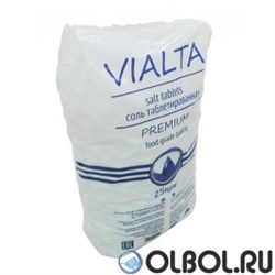 Соль таблетированная Виалта / VIALTA (PREMIUM QUALITY) 25кг 99.5-99.8% (Израиль) - фото 87980