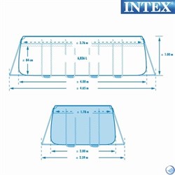 Тент для прямоугольных бассейнов 404х219см BestWay 58107 - фото 99122