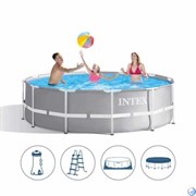 Бассейн каркасный Intex 26720 + фильтр,лестница, подстилка,чехол (427х107)