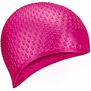 E36877-8 Шапочка для плавания силиконовая Bubble Cap (Малиновый)