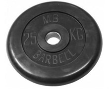 Диск обрезиненный BARBELL MB (металлическая втулка) 25 кг / диаметр 51 мм