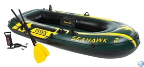 Надувная лодка Intex 68347 2-x местная Seahawk 200 Set +весла и насос