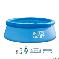 Надувной бассейн для дачи Intex 26168  (457х122см) + фильтр-насос 220 В, лест., настил, тент - фото 100233