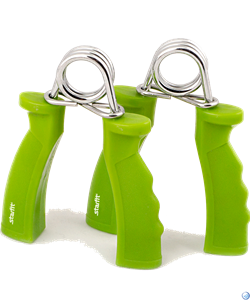 Эспандер кистевой пружинный ES-301, пара, жесткая ручка, зеленый - фото 102715