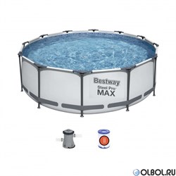 Круглый каркасный бассейн Bestway 56260 (366х100) + насос-фильтр - фото 103481
