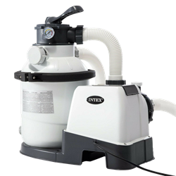 Каркасный бассейн Sequoia Spirit / Graphite Gray Panel Intex 26384 + песочн.фил, лестница, тент, подстилка (478х124) - фото 105526