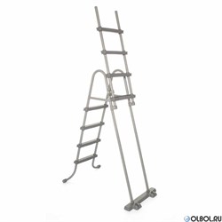 Каркасный бассейн на опорах Bestway 5611R + фильтр-насос, лестница, тент (610х366х122) - фото 112185