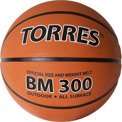 Мяч баскетбольный TORRES BM 300, р.7 B02017 - фото 113597