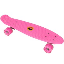Скейтборд пластиковый 56x15cm со свет. колесами (розовый) (SK505) E33097 - фото 114487
