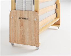 Раскладушка деревянная 200x90 см, на ламелях, нагрузка  150 кг, Основа сна MAX / цвет ОРЕХ - фото 114882