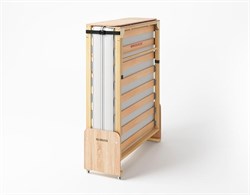 Раскладушка деревянная 200x90 см, на ламелях, нагрузка  150 кг, Основа сна MAX / цвет ОРЕХ - фото 114893