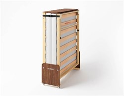 Раскладушка деревянная 200x90 см, на ламелях, нагрузка  150 кг, Основа сна MAX / цвет ОРЕХ - фото 114898