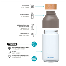 Бутылка для воды Quokka из тритана Бореал 840 мл (06904) - фото 115899