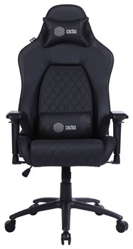 Кресло игровое Cactus CS-CHR-130 цвет: черный, обивка: эко.кожа, крестовина: металл, пластик черный - фото 117713