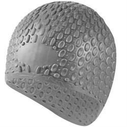 Шапочка для плавания силиконовая Bubble Cap (серебро) B31519-9 - фото 118037
