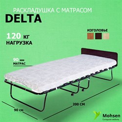Раскладушка / складная кровать с матрасом DELTA 200x90см - фото 118328