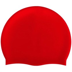 B31520-3 Шапочка для плавания силиконовая одноцветная (Красный) - фото 120869