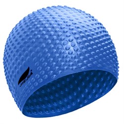 E38926 Шапочка для плавания силиконовая Bubble Cap (синяя) - фото 120924