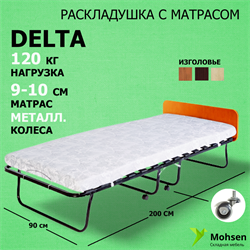 Раскладушка / складная кровать с матрасом DELTA 200x90см - фото 122280