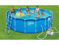 Каркасный бассейн / 488х132см / Summer Waves P20-1652-S +песочный фильт насос, лестница, тент, подстилка, набор для чистки DELUXE, скиммер - фото 122641 Каркасный бассейн / 488х132см / Summer Waves P20-1652-S +песочный фильт насос, лестница, тент, подстилка, набор для чистки DELUXE, скиммер - фото 122641
