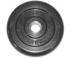 Диск обрезиненный BARBELL MB (металлическая втулка) 2.5 кг / диаметр 51 мм - фото 123108