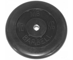 Диск обрезиненный BARBELL MB (металлическая втулка) 15 кг / диаметр 51 мм - фото 123111