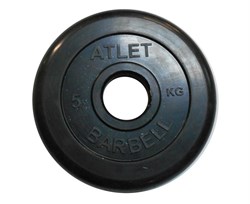 Диск обрезиненный BARBELL ATLET 5 кг / диаметр 51 мм - фото 123116