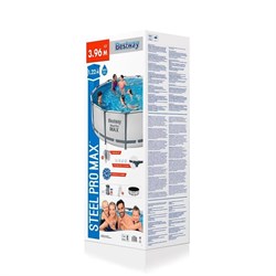 Bestway 5618W / Круглый каркасный бассейн Steel Pro MAX  +насос фильтр, лестницы (396х100) - фото 124328