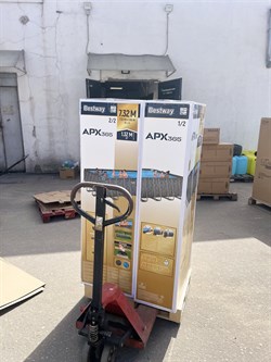 Bestway 561KG / Каркасный прямоугольный бассейн - "APX" 365  /732х366х132см / + песч.фил-нас, лестн, тент, полисферы - фото 130693