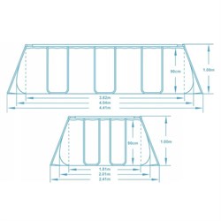 Каркасный бассейн BestWay 56441 + фильтр-насос, лестница (404х201х100) - фото 130776