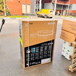 Intex 26330 / Каркасный бассейн / 549х132 / Ultra XTR Frame + песочный фильтр насос 7900 л/ч, лестница, тент, подстилка - фото 130778