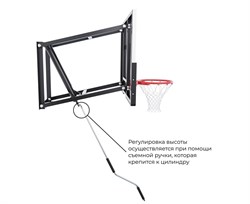 Баскетбольный щит DFC со съёмным регулятором высоты, поликарбонат 2 мм, 110 х 70 см / PC2MM110 - фото 131492