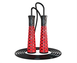 Спортивная скакалка DFC с подшипниками / 300 см / красная TF-SR50R - фото 131977