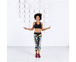 Спортивная скакалка DFC с подшипниками / 300 см / розовая TF-SR50P - фото 132018