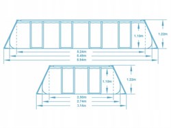 Bestway 561KA / Каркасный прямоугольный бассейн - "APX" 365  /549х274х132см/ + песч.фил-нас, лестн, тент, полисферы - фото 132443