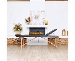 Массажный стол DFC NIRVANA, Relax Pro,  дерев. ножки, цвет черный (Black) TS3021_B1 / 219х91х84 см - фото 132994