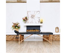 Массажный стол DFC NIRVANA, Relax Pro,  дерев. ножки, цвет черный (Black) TS3021_B1 / 219х91х84 см - фото 132996