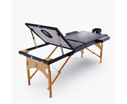 Массажный стол DFC NIRVANA, Relax Pro,  дерев. ножки, цвет черный (Black) TS3021_B1 / 219х91х84 см - фото 133021