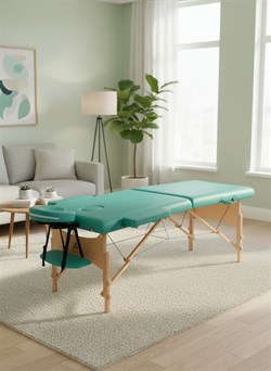 Массажный стол DFC NIRVANA, Relax, дерев. ножки, цвет зеленый (Green), TS20111_Gr /186х70х84 см - фото 133034